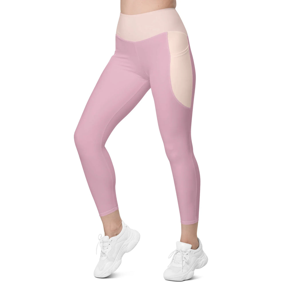 Leggings with pockets Leggings AwRans Clothing all-over-print-recycled-leggings-with-pockets-white-left-front-688017ecd6ee4