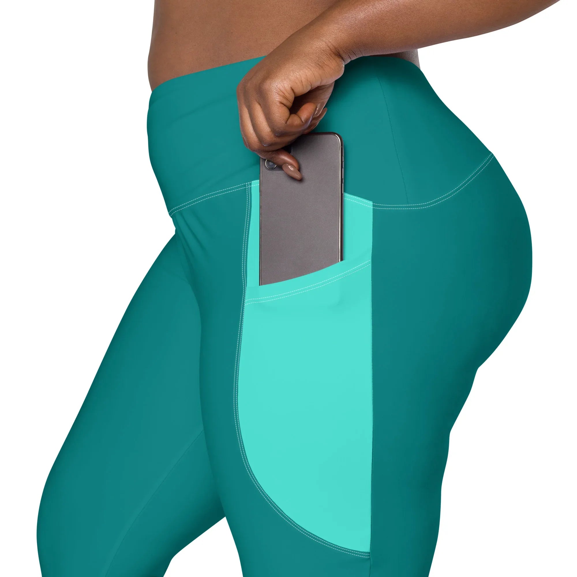 Leggings with pockets Leggings AwRans Clothing all-over-print-recycled-leggings-with-pockets-white-product-details-2-68801776370f5