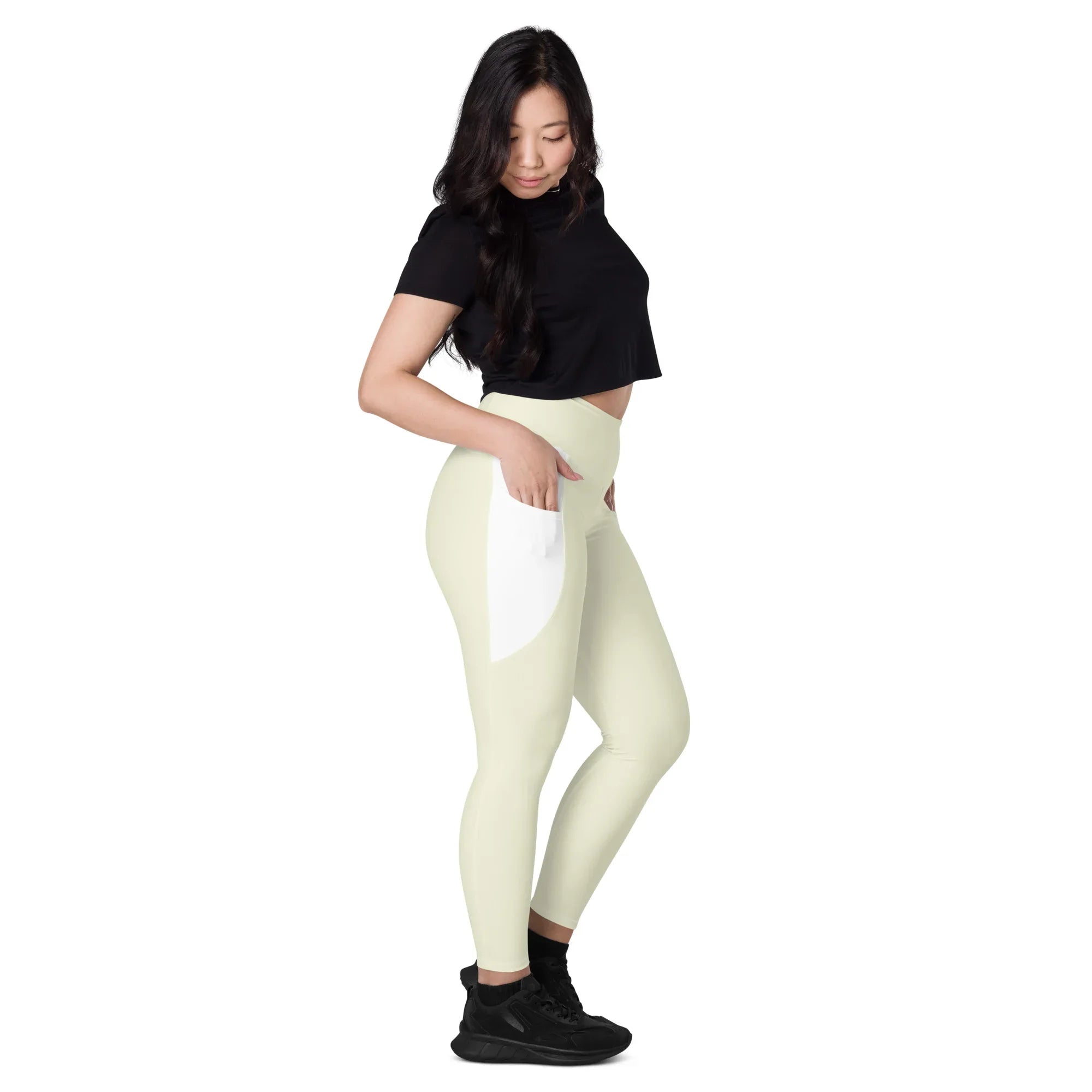 Leggings with pockets Leggings AwRans Clothing all-over-print-recycled-leggings-with-pockets-white-right-68801610d0c35