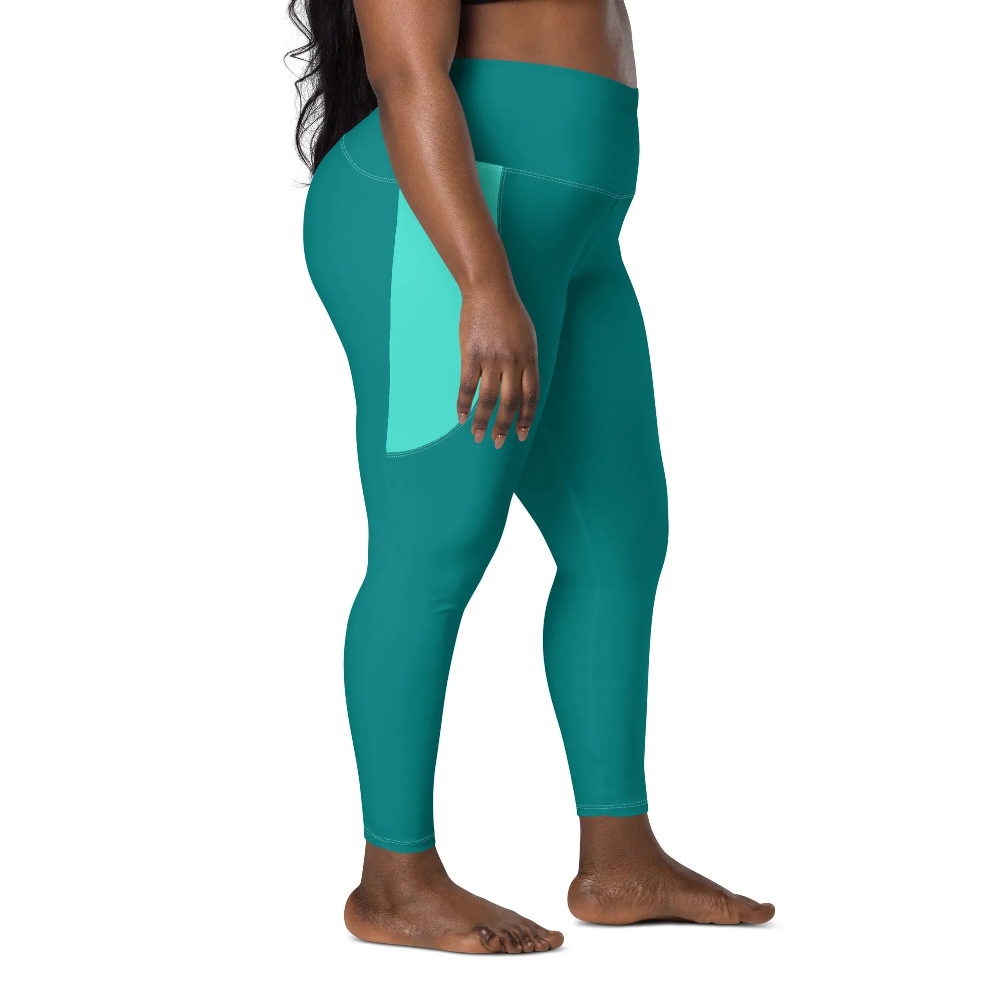 Leggings with pockets Leggings AwRans Clothing all-over-print-recycled-leggings-with-pockets-white-right-68801776377ed
