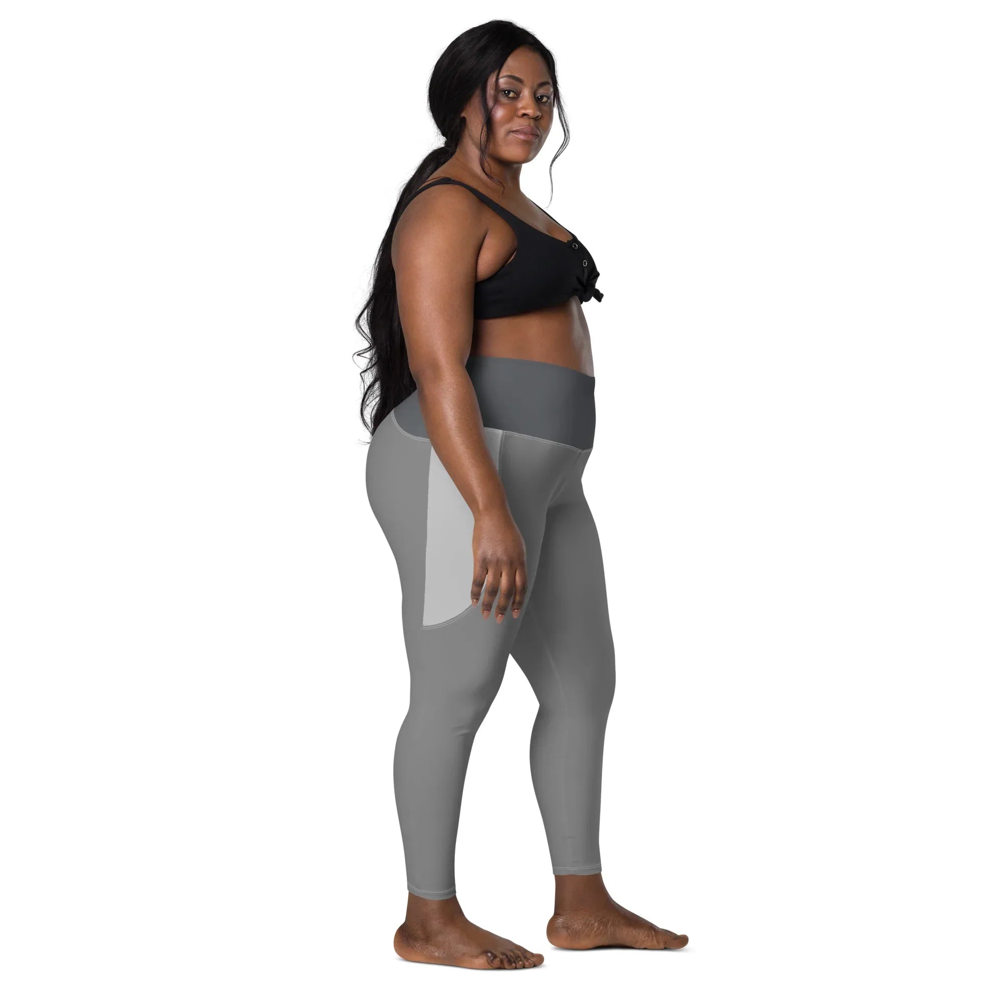 Leggings with pockets Leggings AwRans Clothing all-over-print-recycled-leggings-with-pockets-white-right-688017b1af9e9