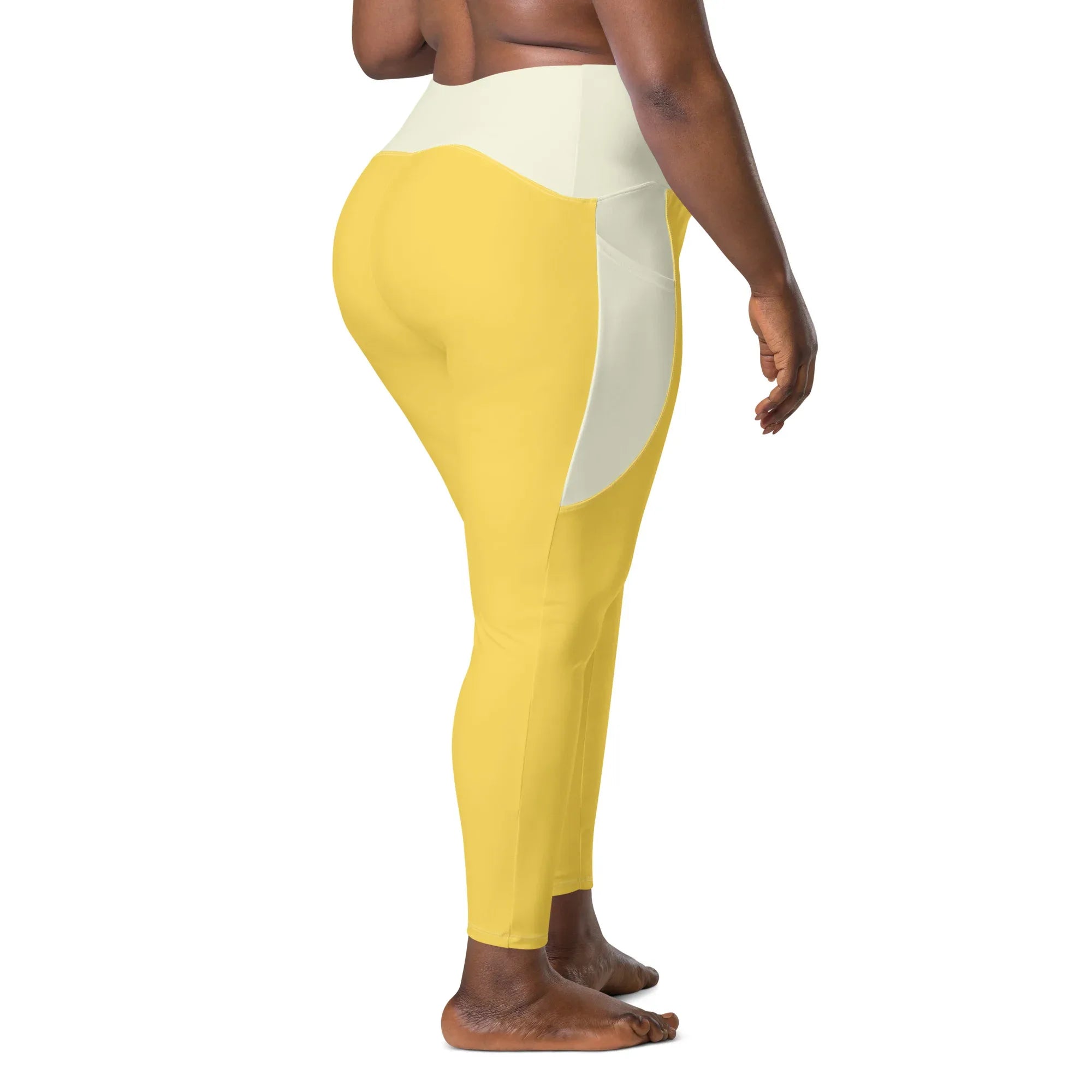 Leggings with pockets Leggings AwRans Clothing all-over-print-recycled-leggings-with-pockets-white-right-back-688015d58f791
