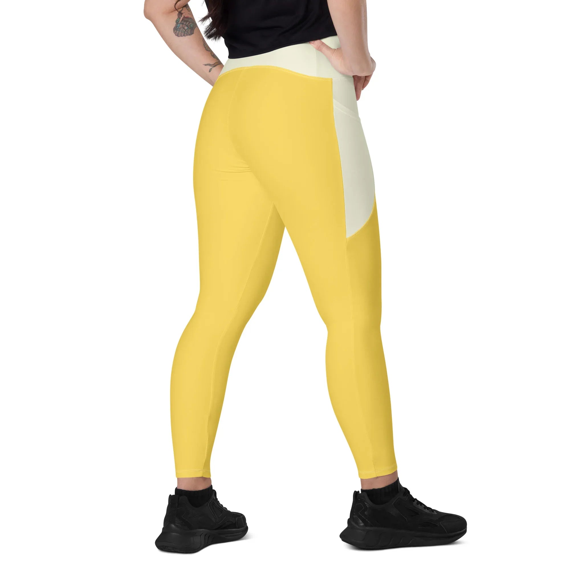 Leggings with pockets Leggings AwRans Clothing all-over-print-recycled-leggings-with-pockets-white-right-back-688015d59283e