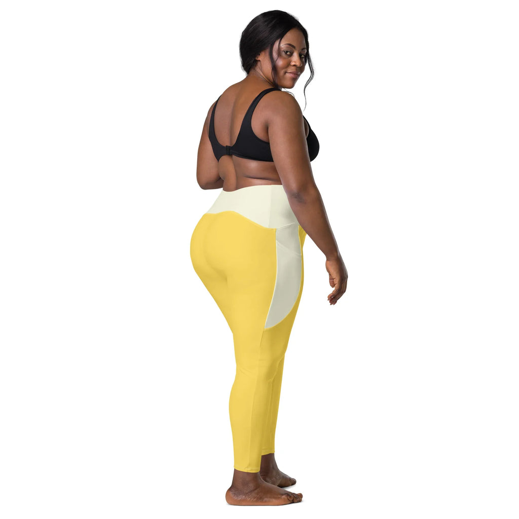 Leggings with pockets Leggings AwRans Clothing all-over-print-recycled-leggings-with-pockets-white-right-back-688015d592ea1