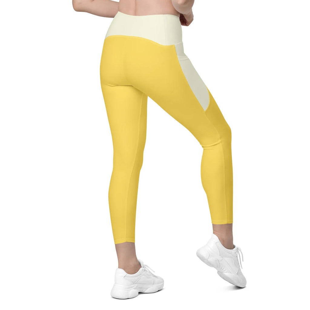 Leggings with pockets Leggings AwRans Clothing all-over-print-recycled-leggings-with-pockets-white-right-back-688015d592f97
