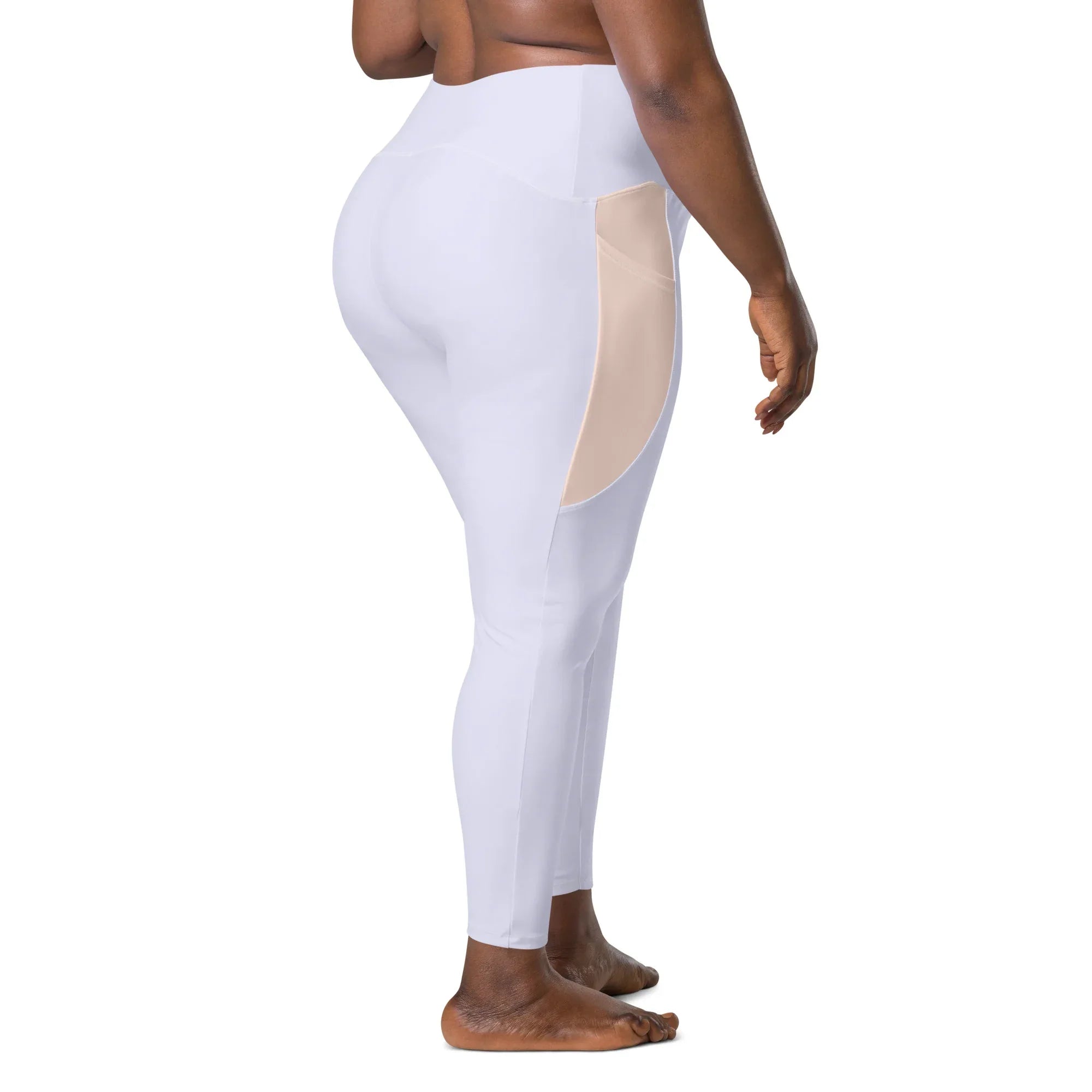 Leggings with pockets Leggings AwRans Clothing all-over-print-recycled-leggings-with-pockets-white-right-back-688016ff3fa70