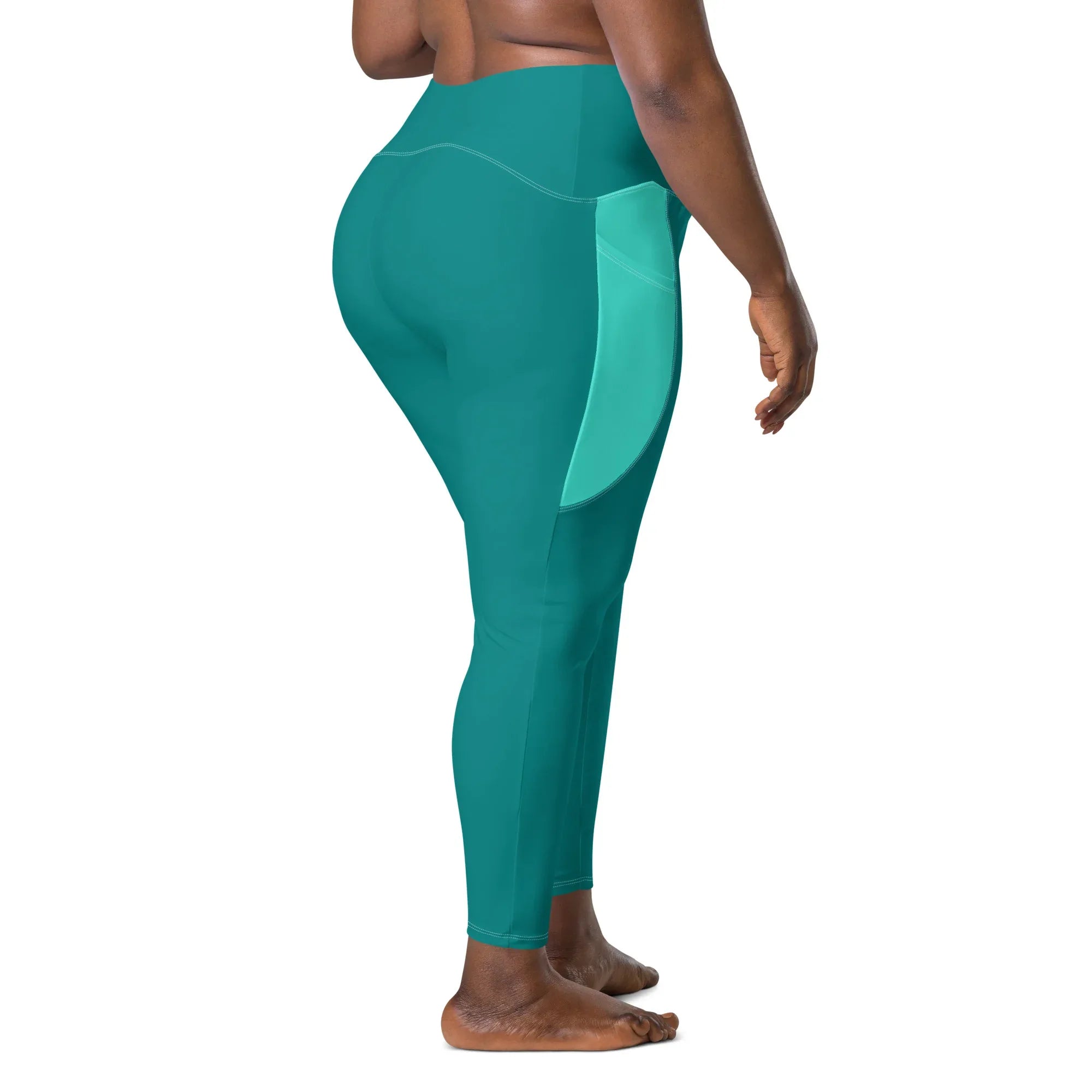 Leggings with pockets Leggings AwRans Clothing all-over-print-recycled-leggings-with-pockets-white-right-back-6880177635162