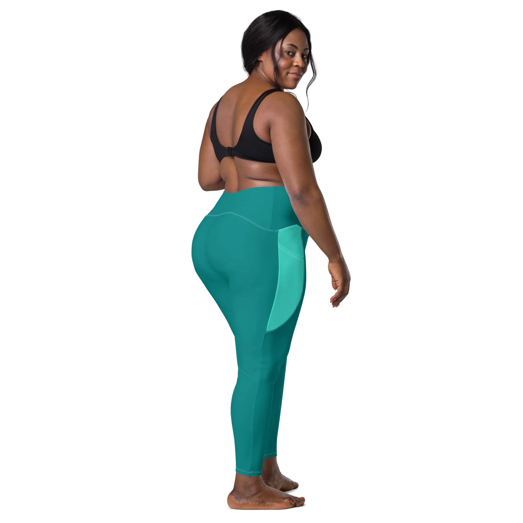 Leggings with pockets Leggings AwRans Clothing all-over-print-recycled-leggings-with-pockets-white-right-back-68801776379cd