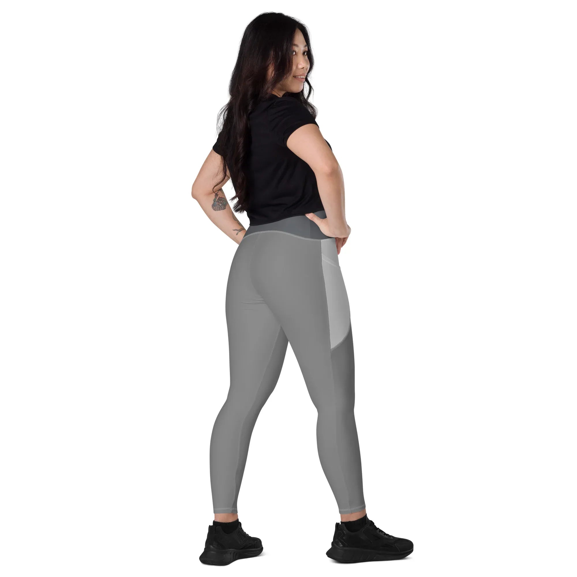 Leggings with pockets Leggings AwRans Clothing all-over-print-recycled-leggings-with-pockets-white-right-back-688017b1af7ff