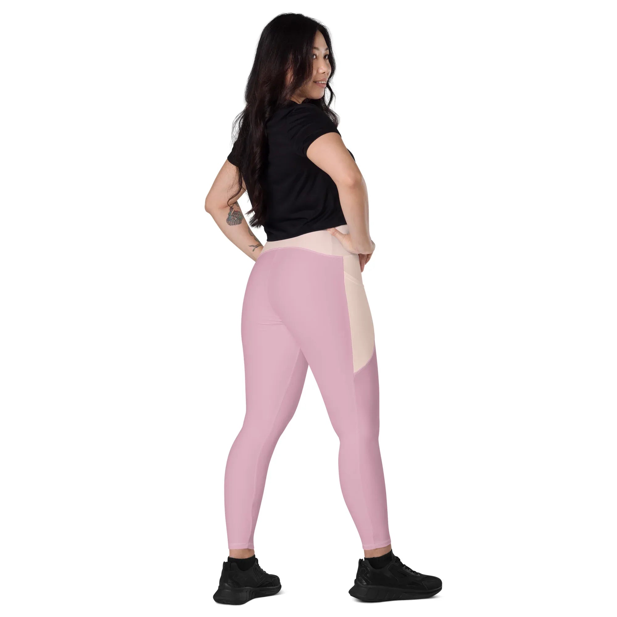 Leggings with pockets Leggings AwRans Clothing all-over-print-recycled-leggings-with-pockets-white-right-back-688017ecd8eb0