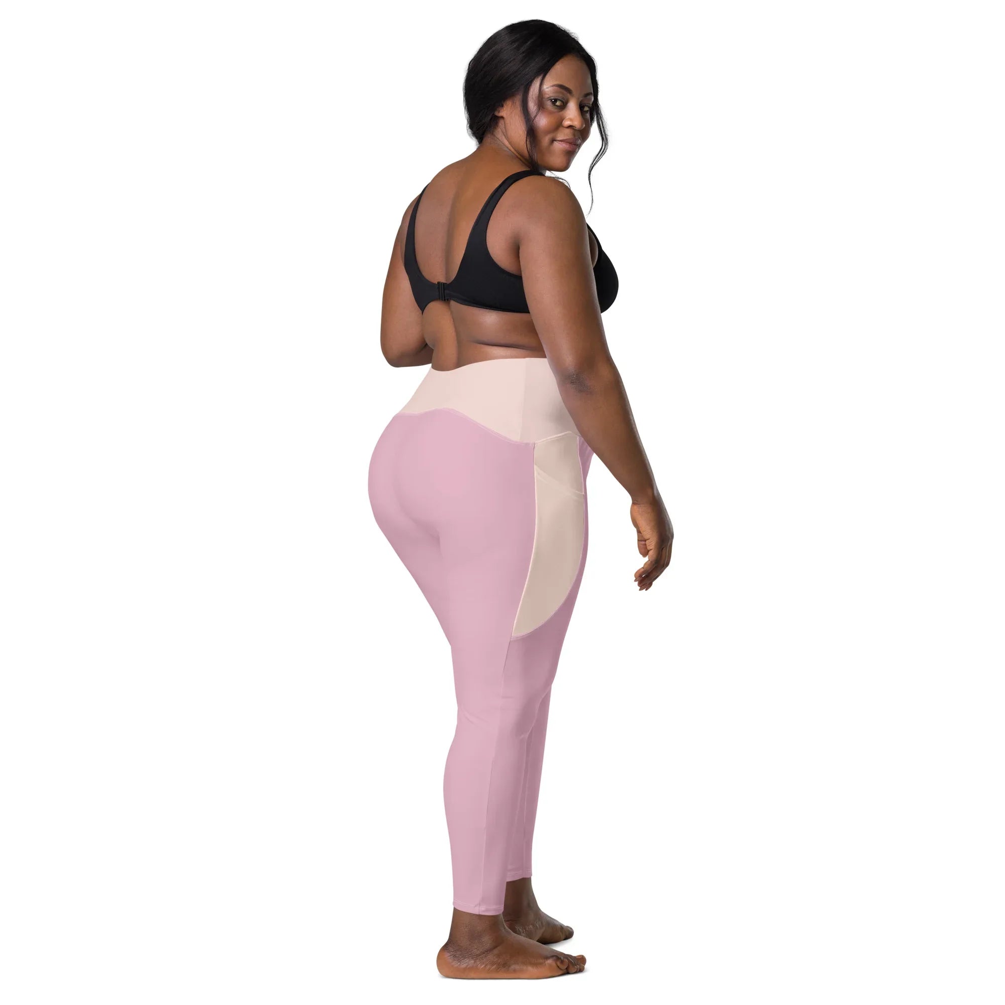 Leggings with pockets Leggings AwRans Clothing all-over-print-recycled-leggings-with-pockets-white-right-back-688017ecd9368
