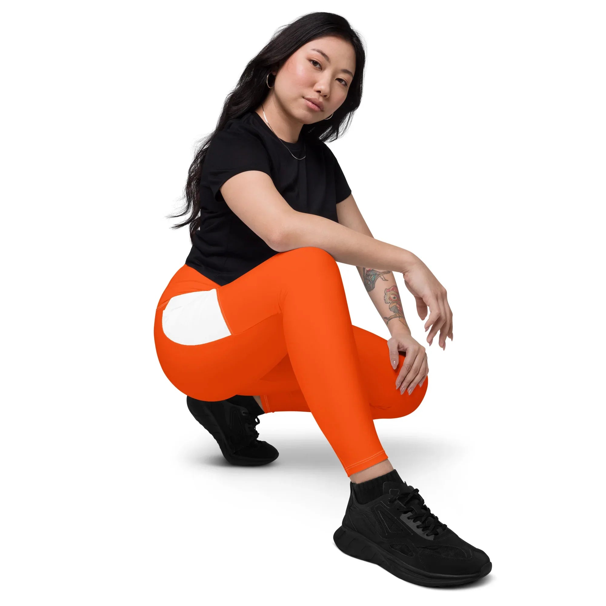 Leggings with pockets Leggings AwRans Clothing all-over-print-recycled-leggings-with-pockets-white-right-front-688016c27ec18