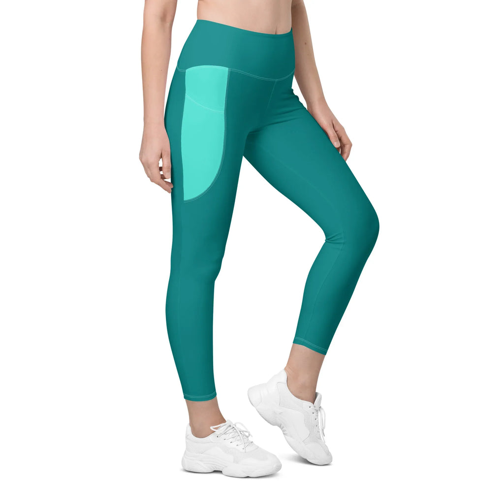 Leggings with pockets Leggings AwRans Clothing all-over-print-recycled-leggings-with-pockets-white-right-front-6880177637ba5