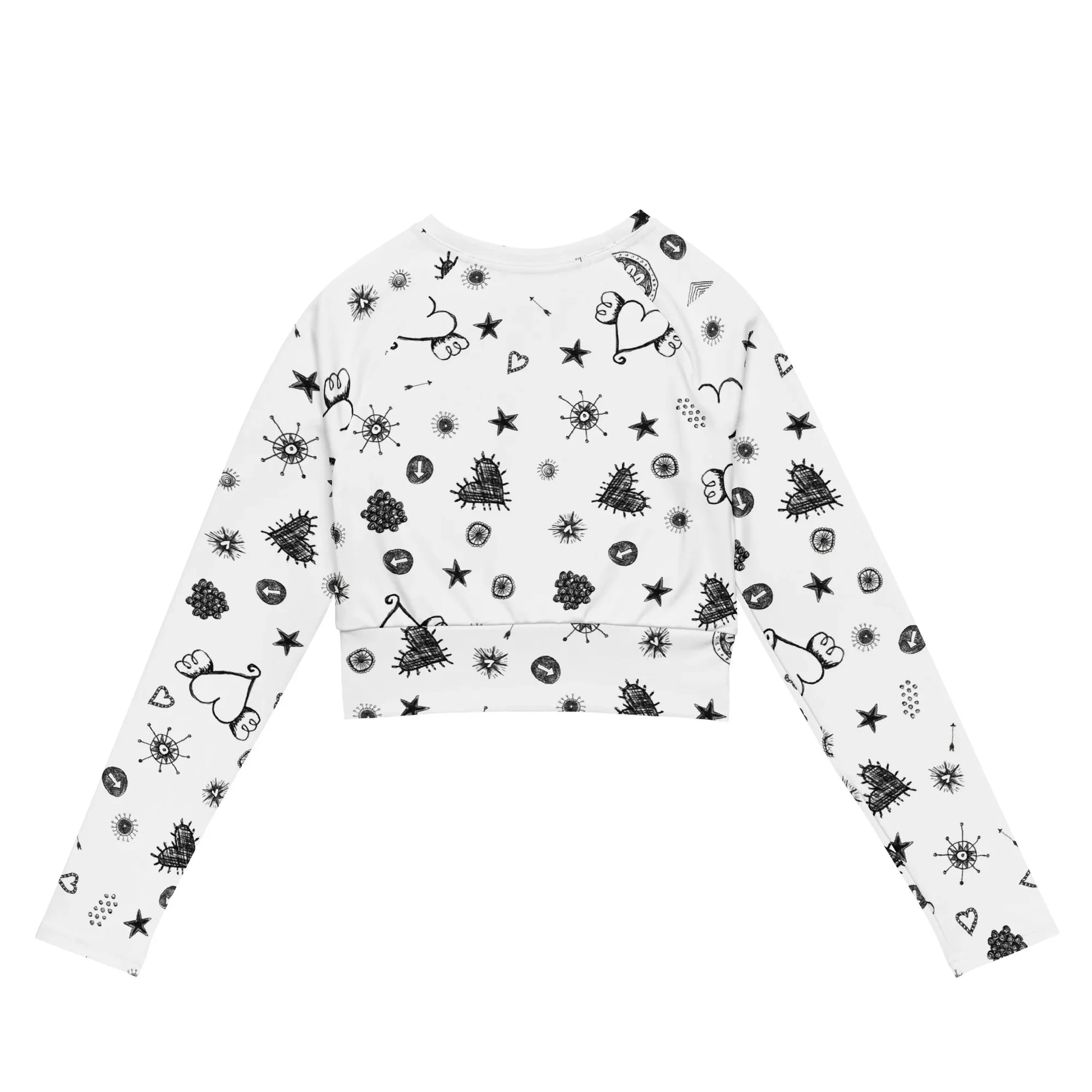 Recycled long-sleeve crop top - AwRans Clothing