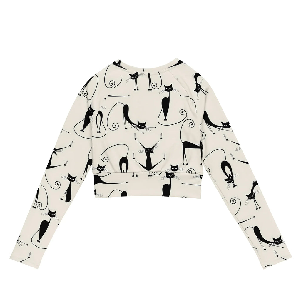 Recycled long-sleeve crop top long-sleeve crop top AwRans Clothing all-over-print-recycled-long-sleeve-crop-top-white-back-67bb306fb3ca0