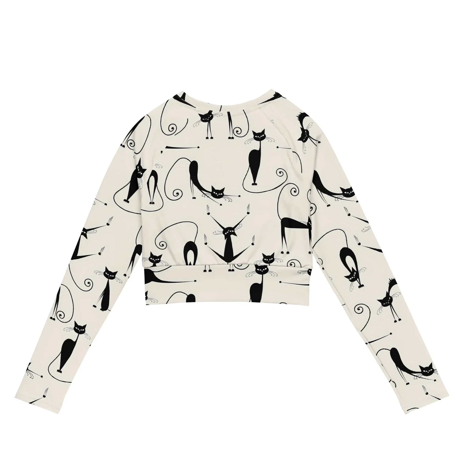 Recycled long-sleeve crop top - AwRans Clothing