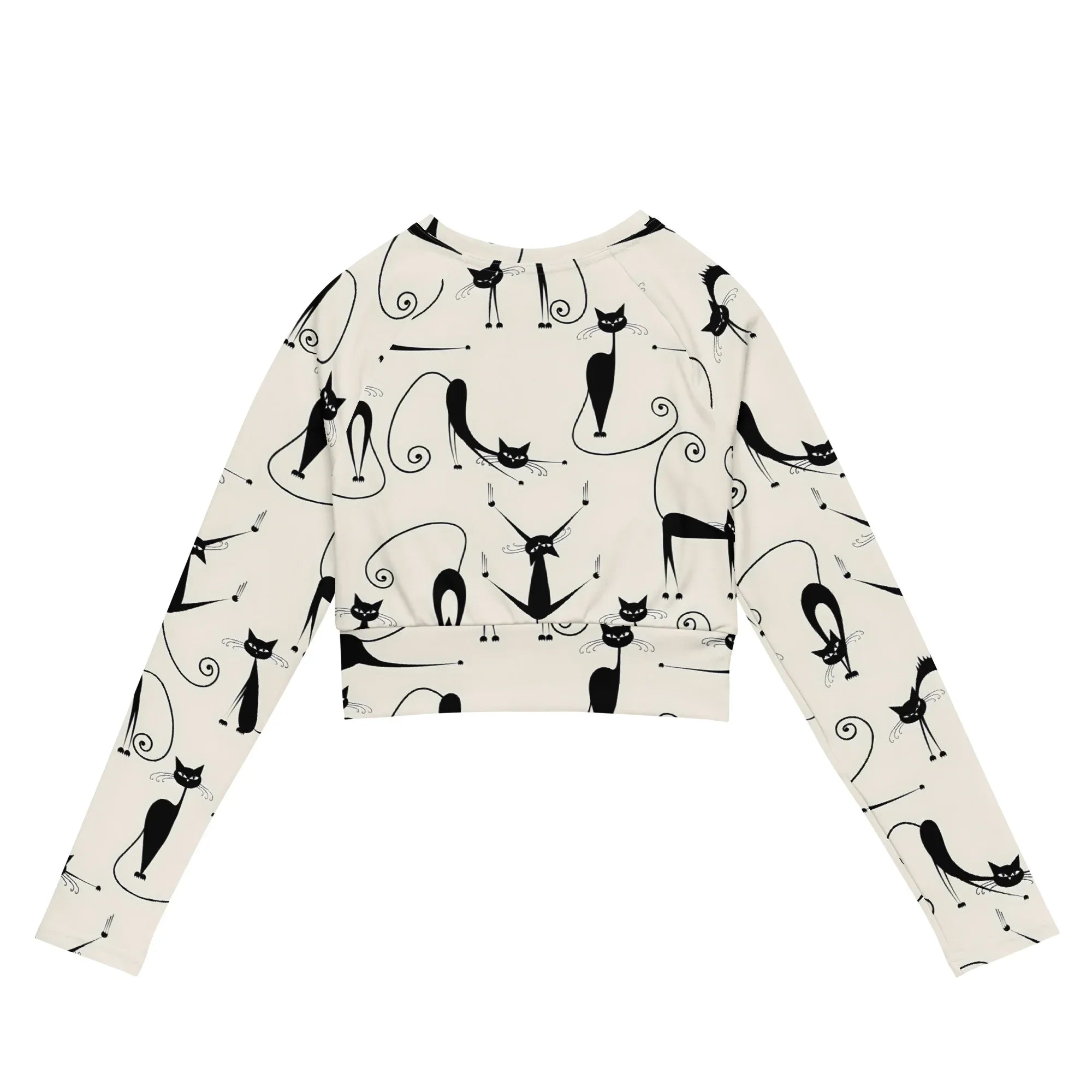 Recycled long-sleeve crop top - AwRans Clothing
