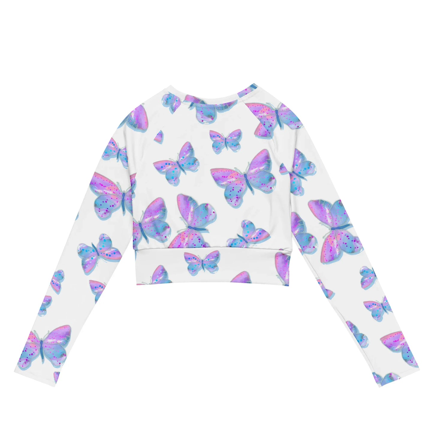 Recycled long-sleeve crop top - AwRans Clothing