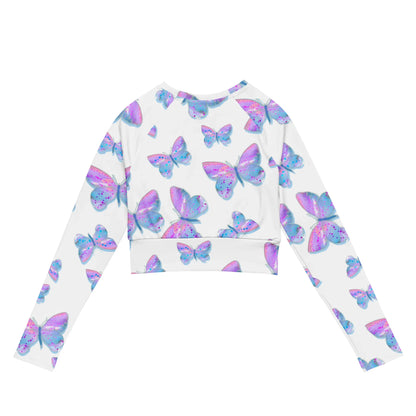Recycled long-sleeve crop top - AwRans Clothing