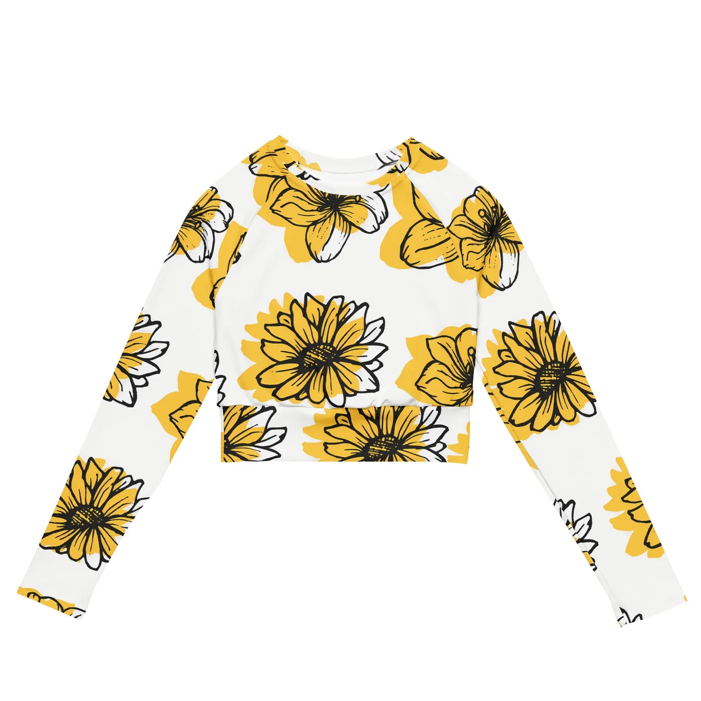 Recycled long-sleeve crop top - AwRans Clothing