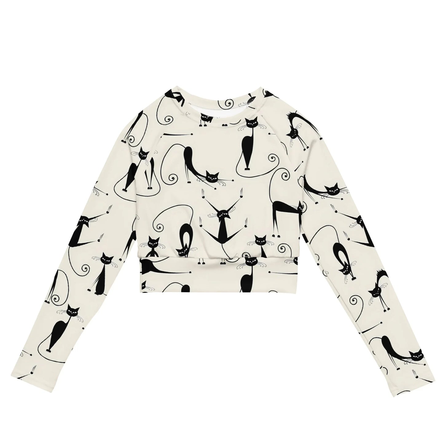 Recycled long-sleeve crop top - AwRans Clothing