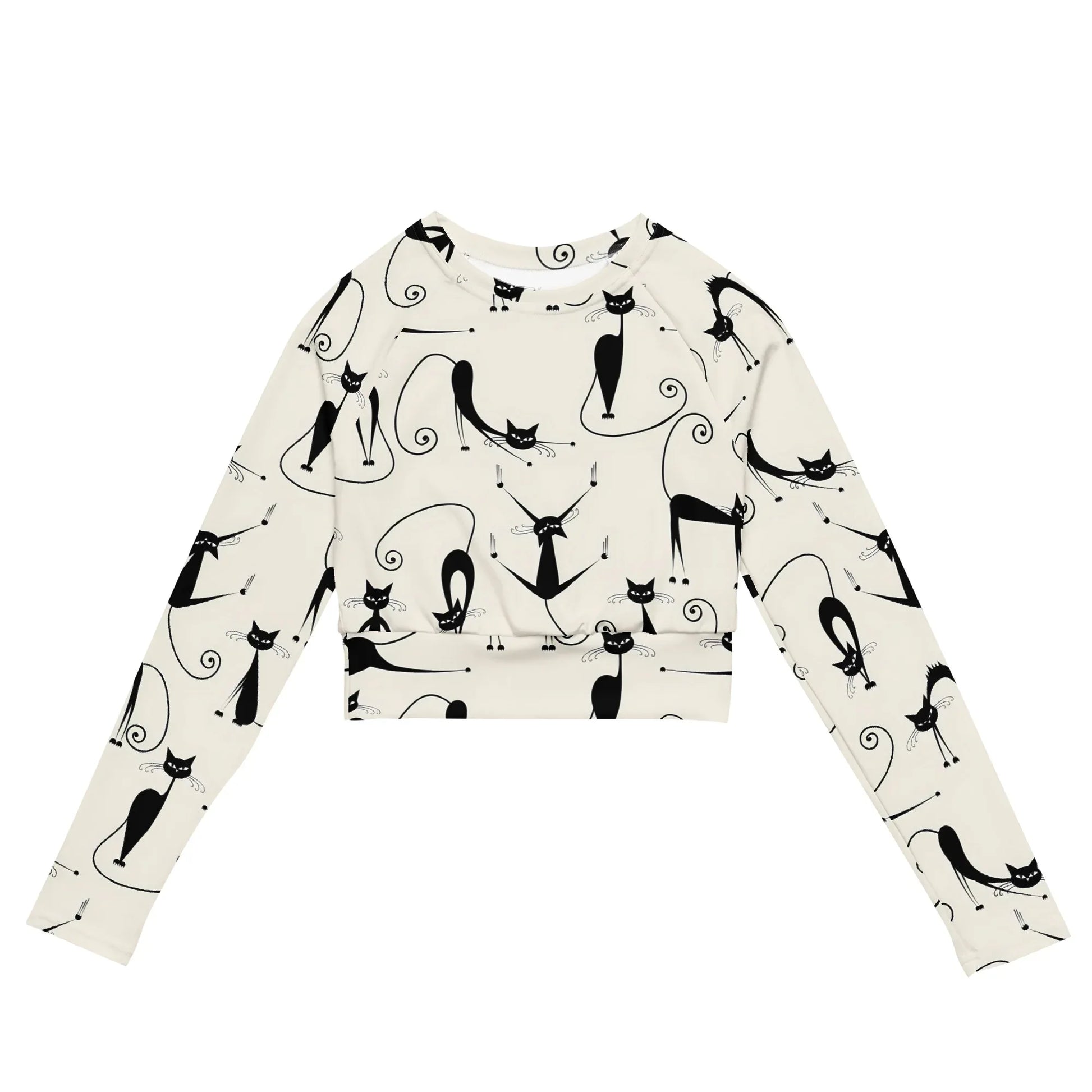 Recycled long-sleeve crop top - AwRans Clothing