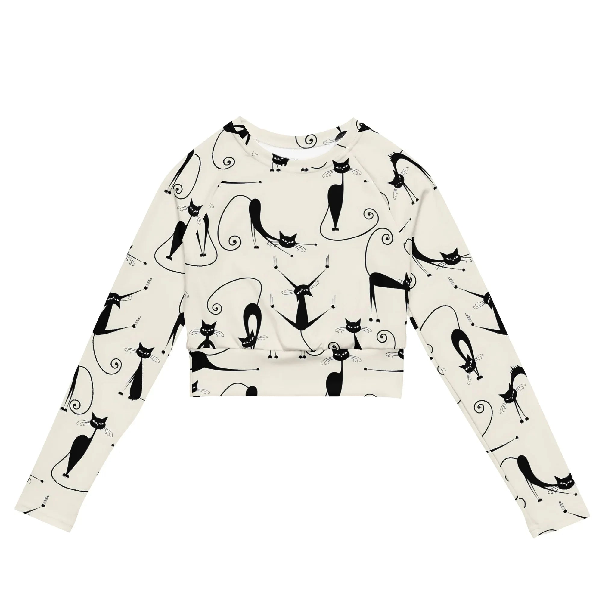 Recycled long-sleeve crop top - AwRans Clothing