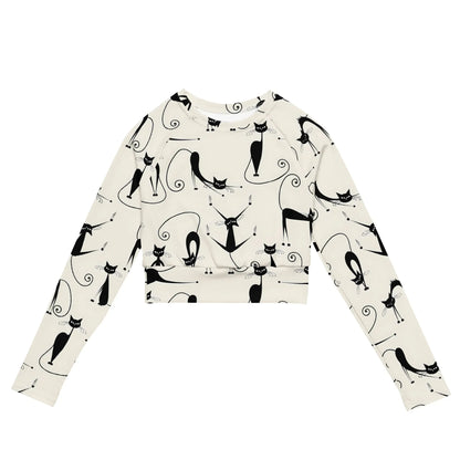 Recycled long-sleeve crop top - AwRans Clothing