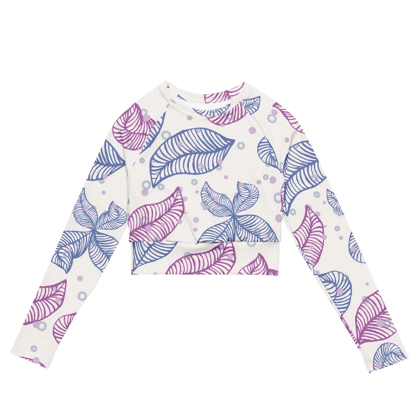 Recycled long-sleeve crop top - AwRans Clothing