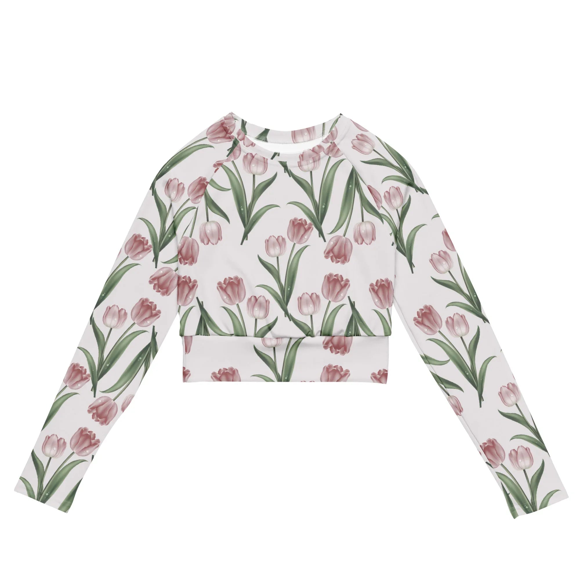 Recycled long-sleeve crop top - AwRans Clothing