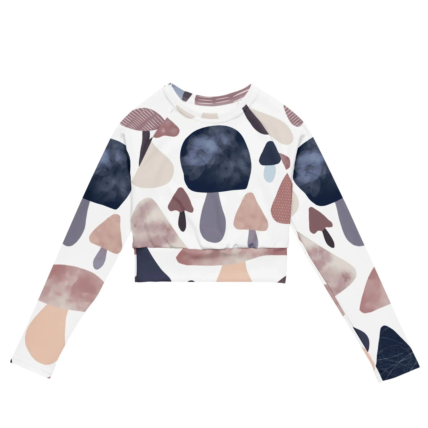 Recycled long-sleeve crop top - AwRans Clothing