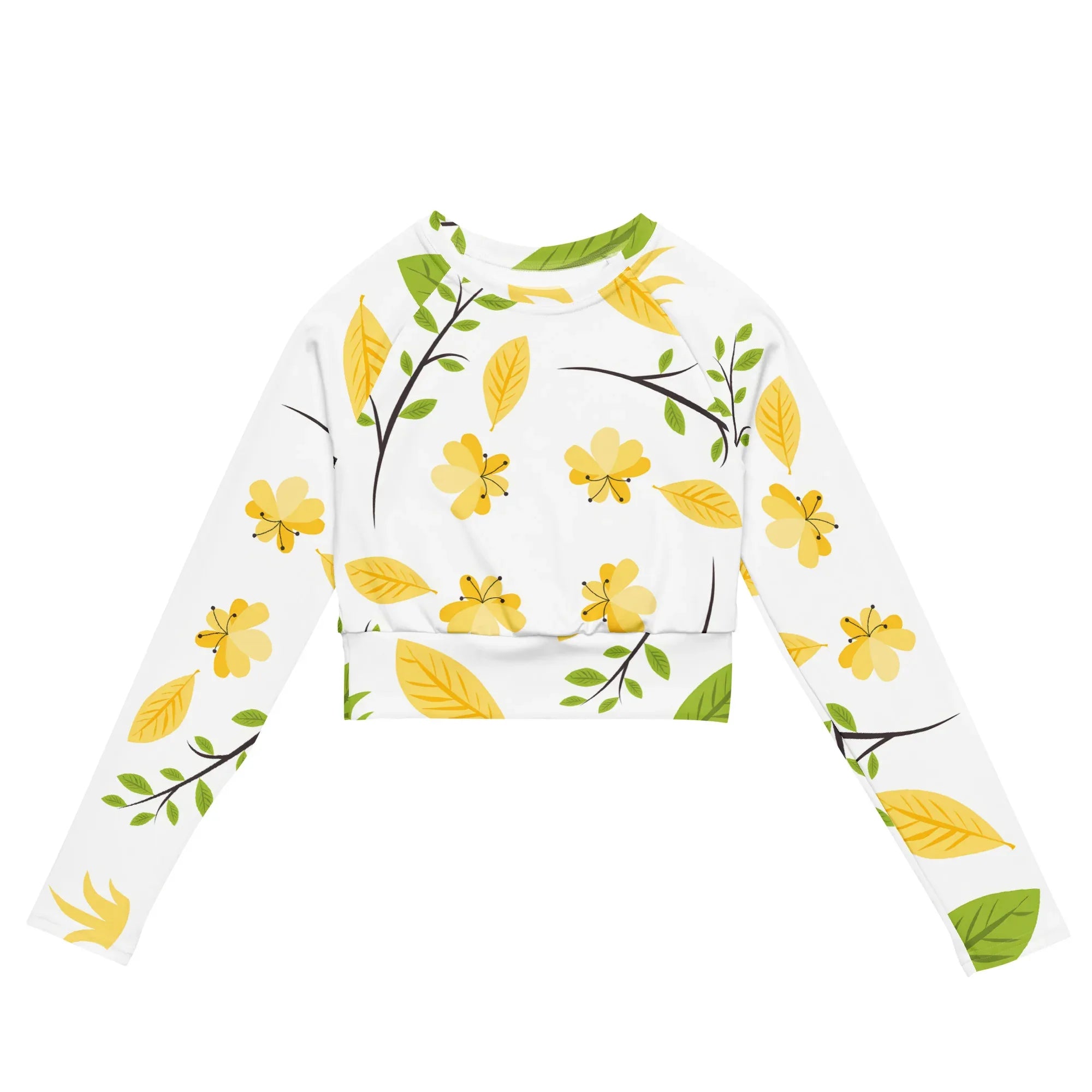 Recycled long-sleeve crop top - AwRans Clothing