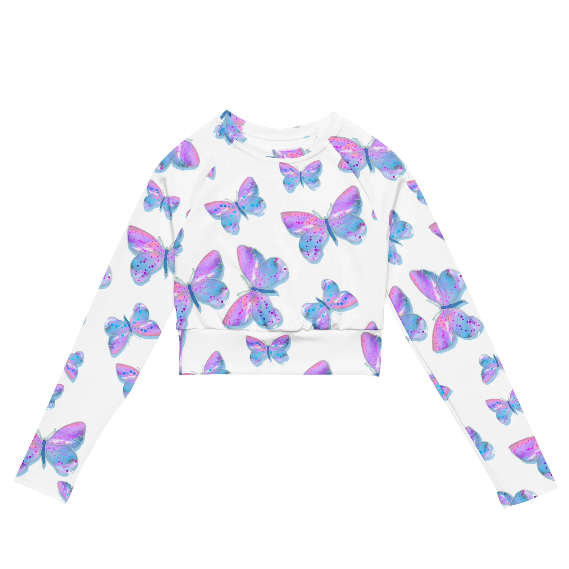 Recycled long-sleeve crop top - AwRans Clothing