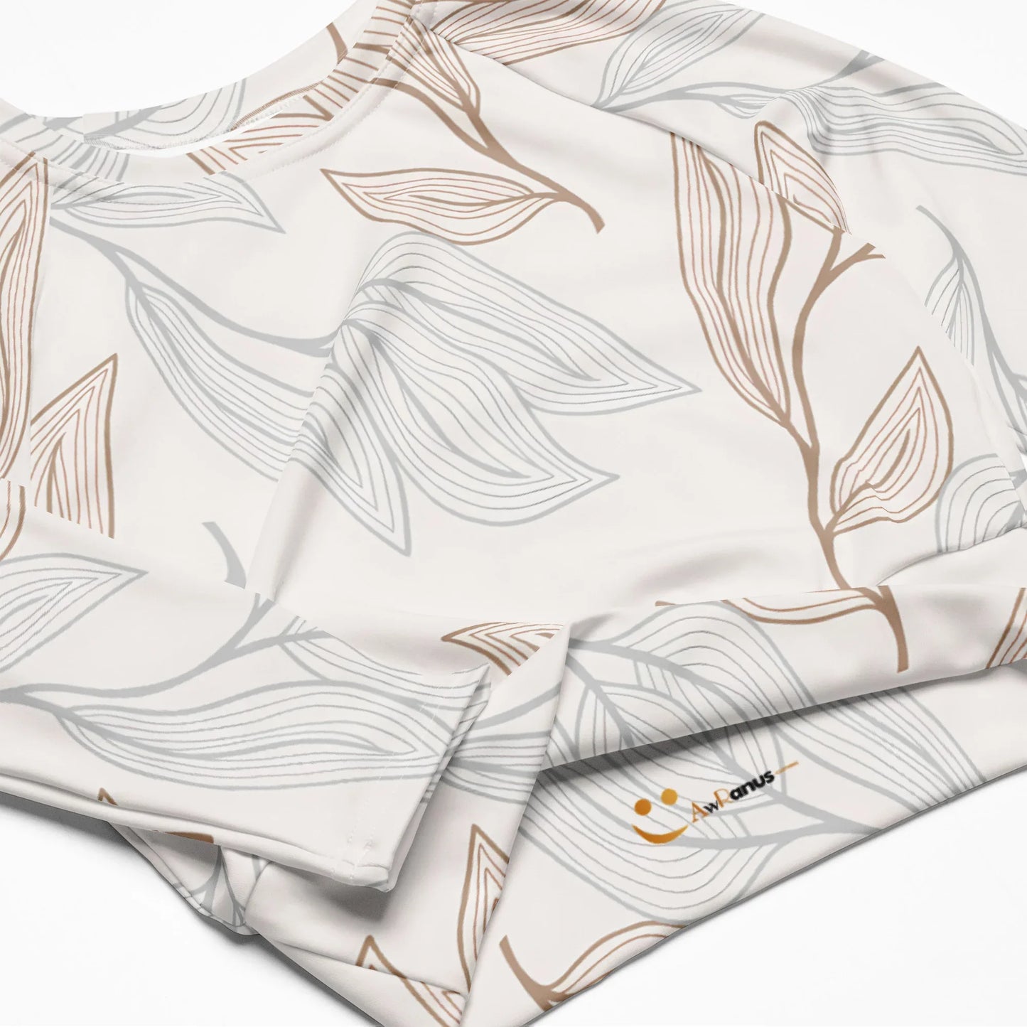 Recycled long-sleeve crop top - AwRans Clothing