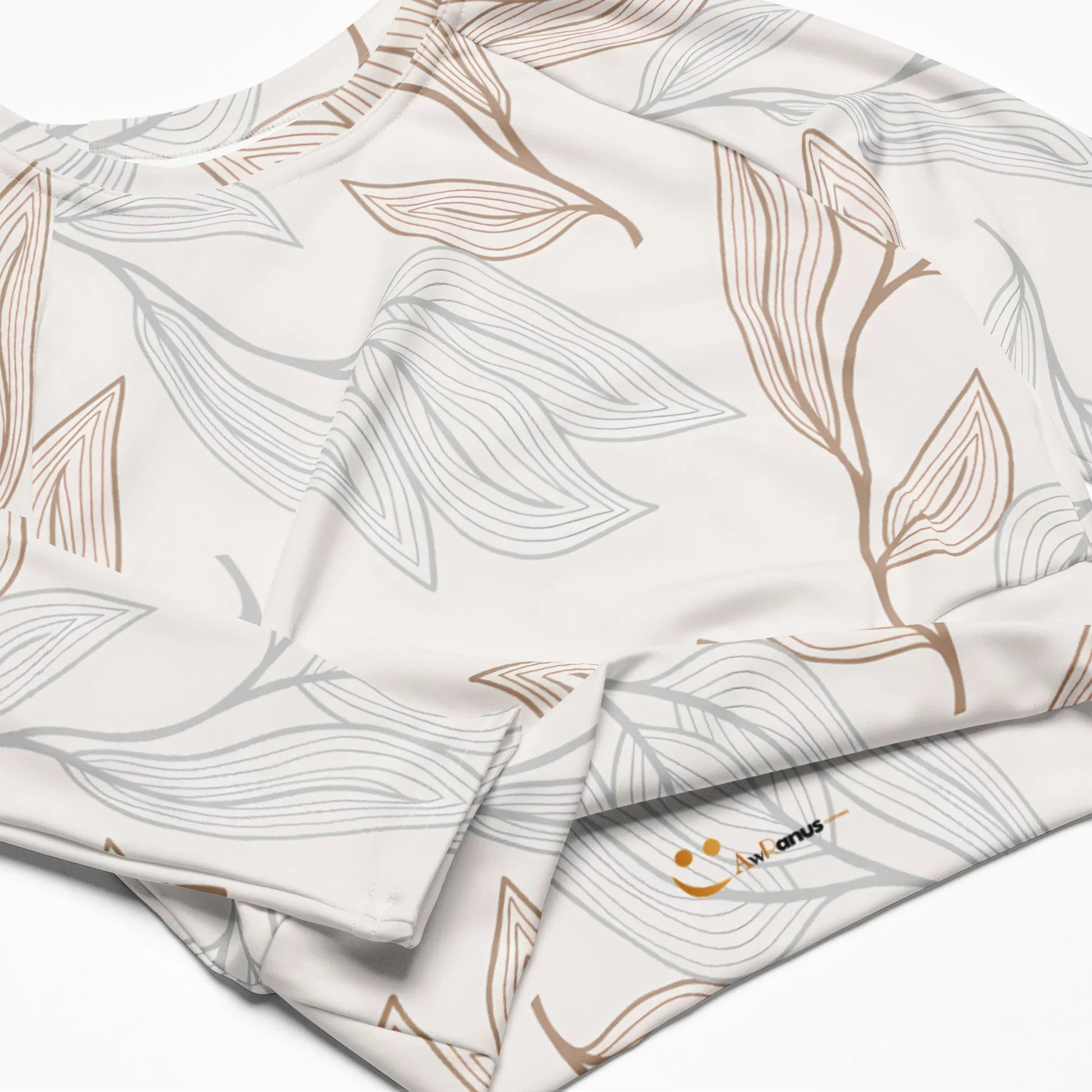 Recycled long-sleeve crop top - AwRans Clothing