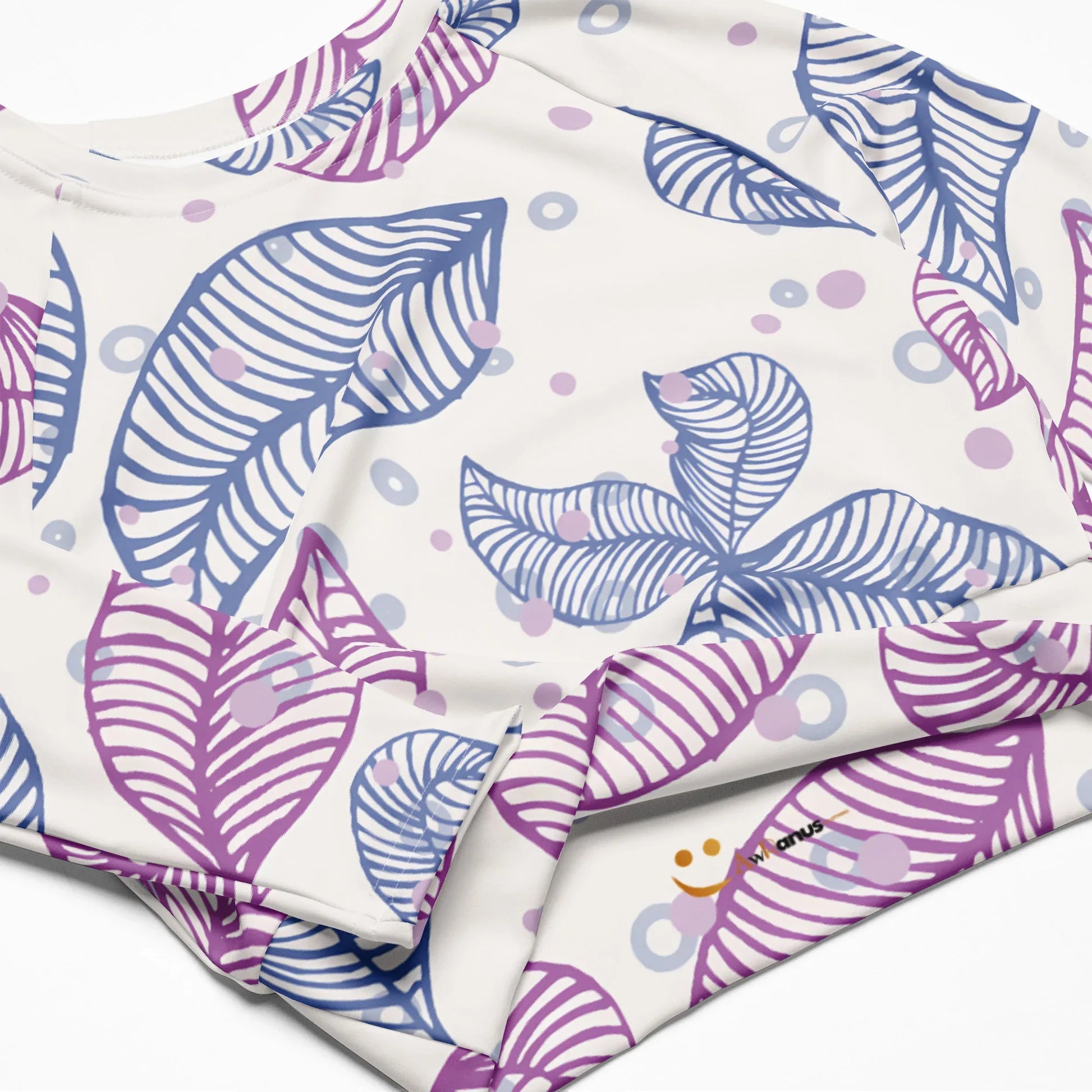 Recycled long-sleeve crop top - AwRans Clothing