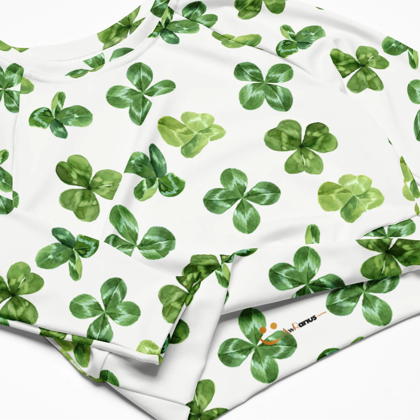 Recycled long-sleeve crop top - AwRans Clothing