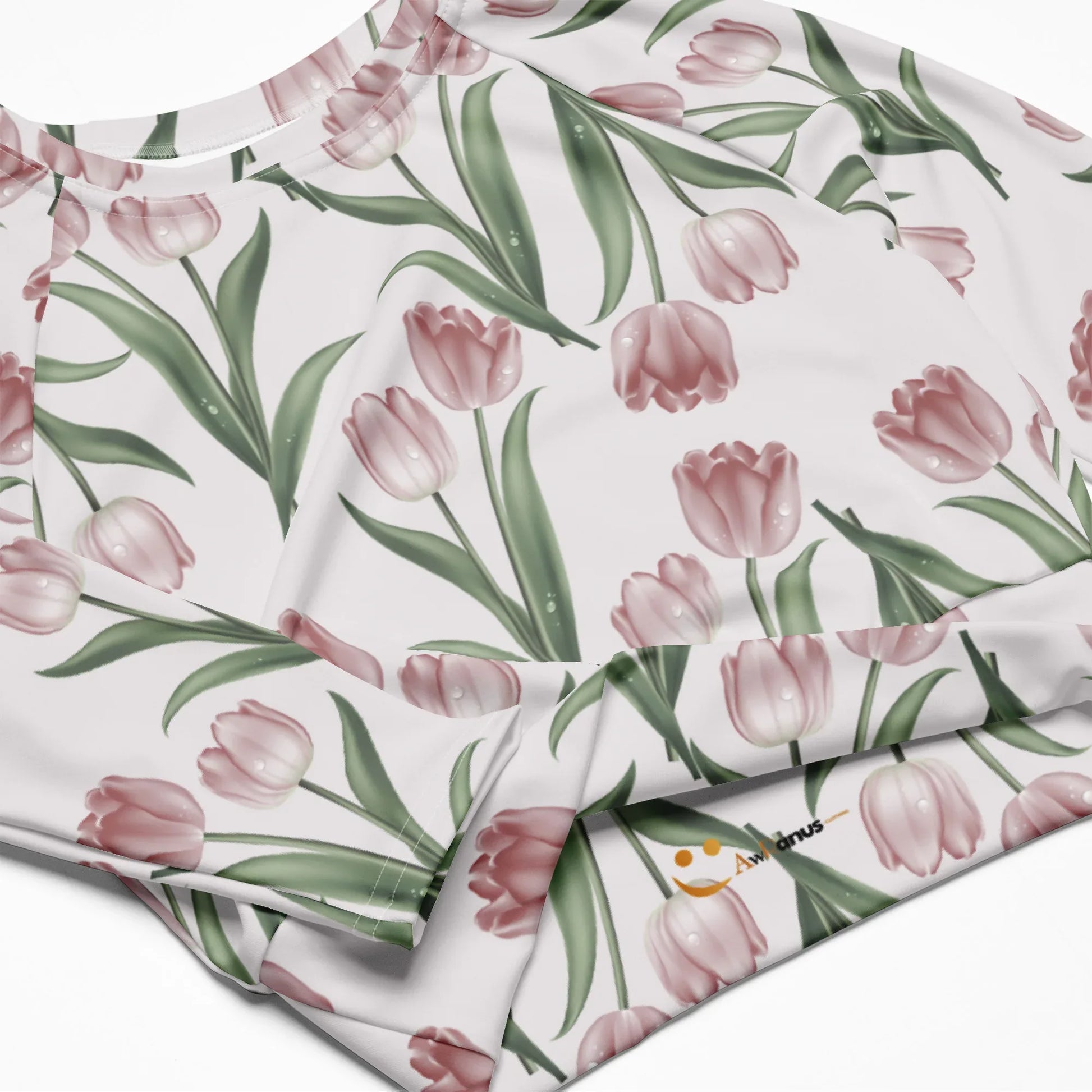 Recycled long-sleeve crop top - AwRans Clothing