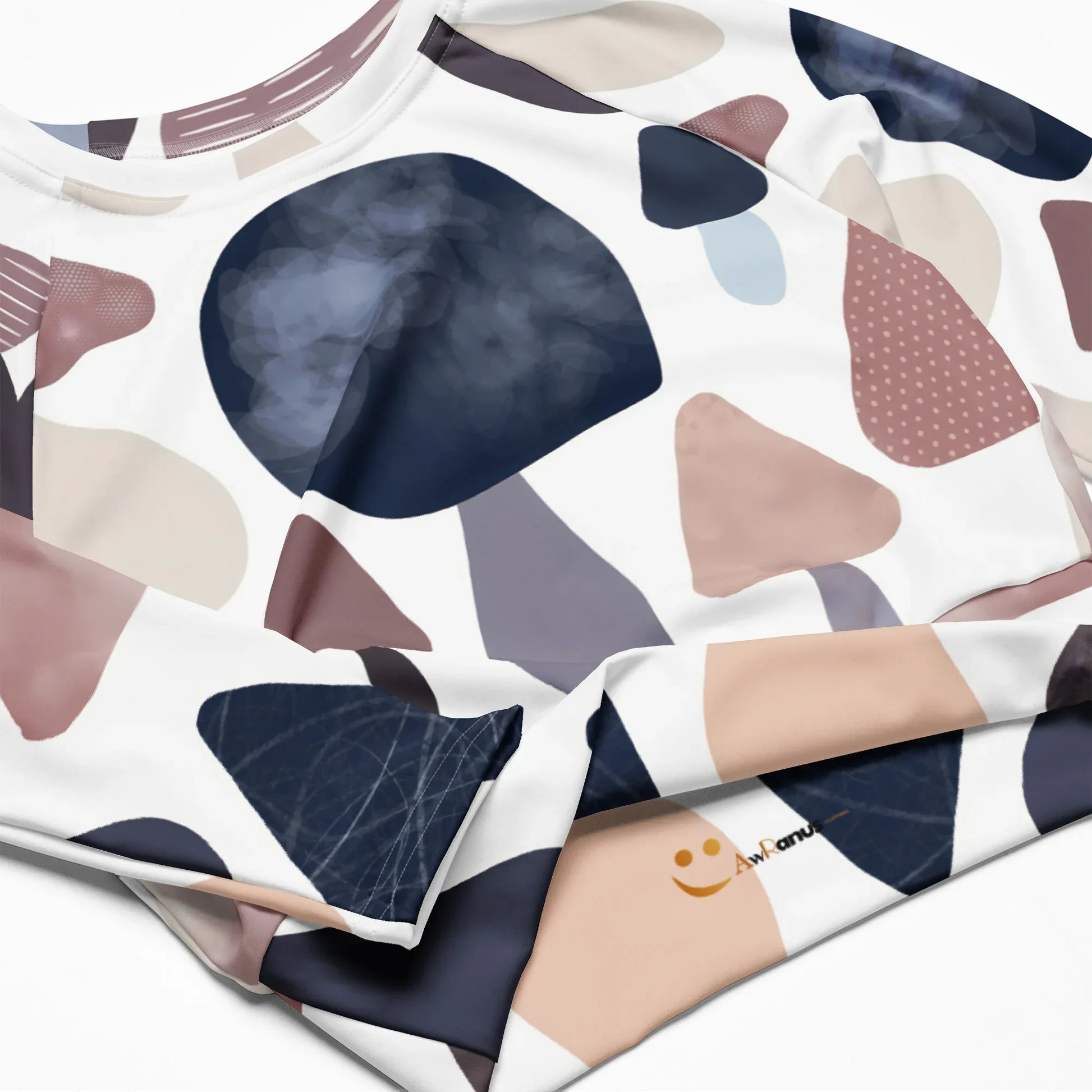 Recycled long-sleeve crop top - AwRans Clothing