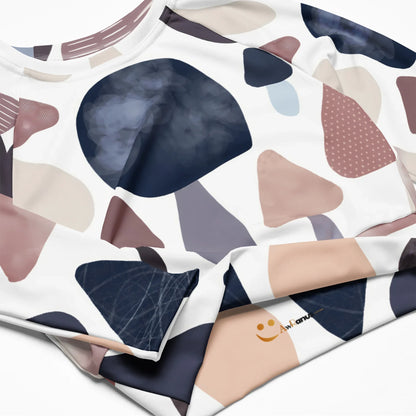 Recycled long-sleeve crop top - AwRans Clothing