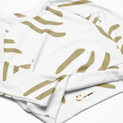 Recycled long-sleeve crop top - AwRans Clothing