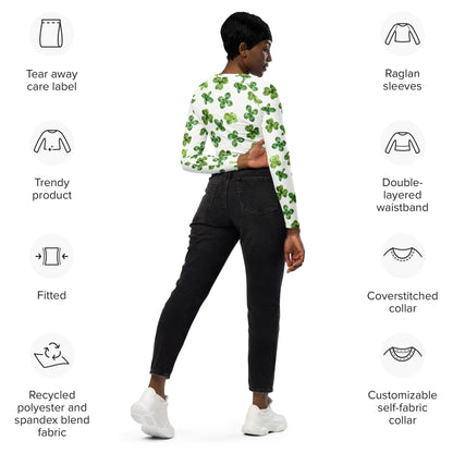 Recycled long-sleeve crop top - AwRans Clothing