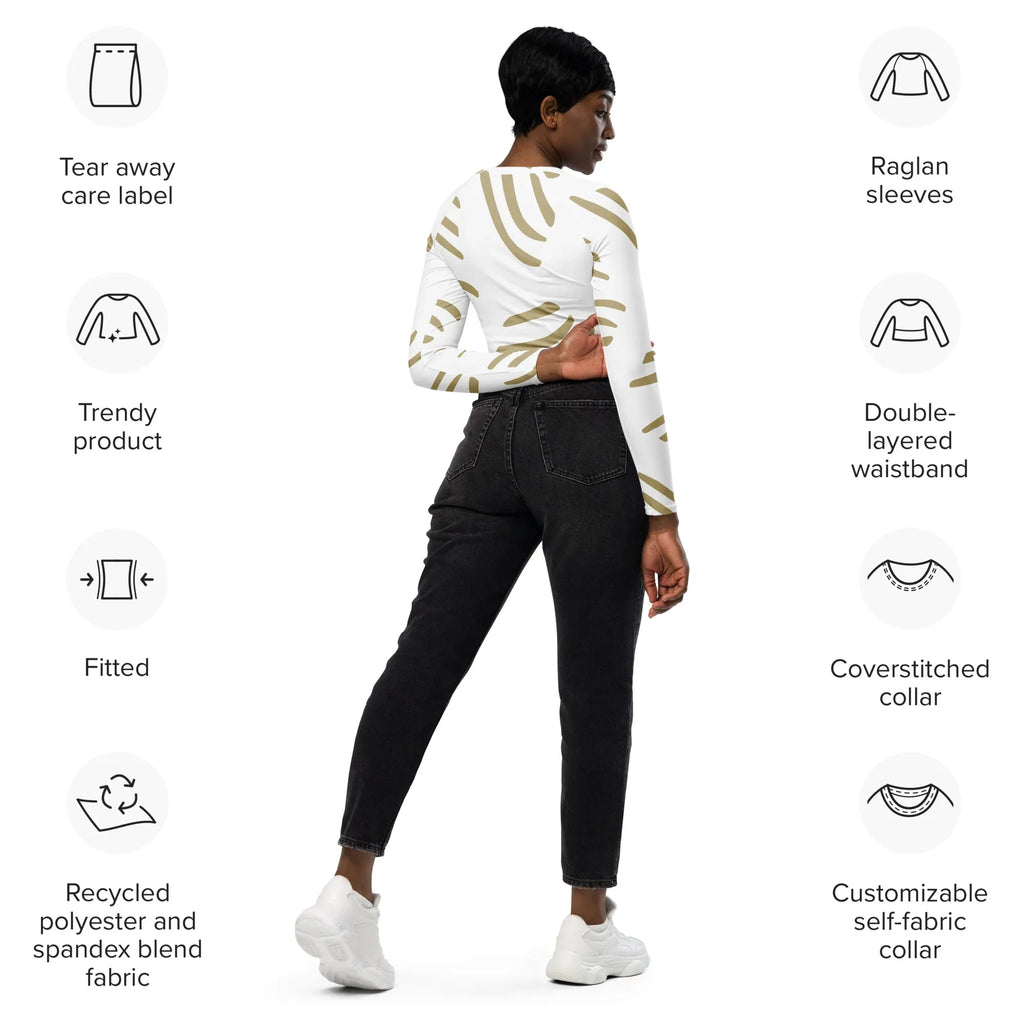 Recycled long-sleeve crop top long-sleeve crop top AwRans Clothing all-over-print-recycled-long-sleeve-crop-top-white-right-back-67bb6e7f32163
