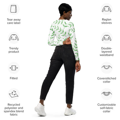 Recycled long-sleeve crop top - AwRans Clothing