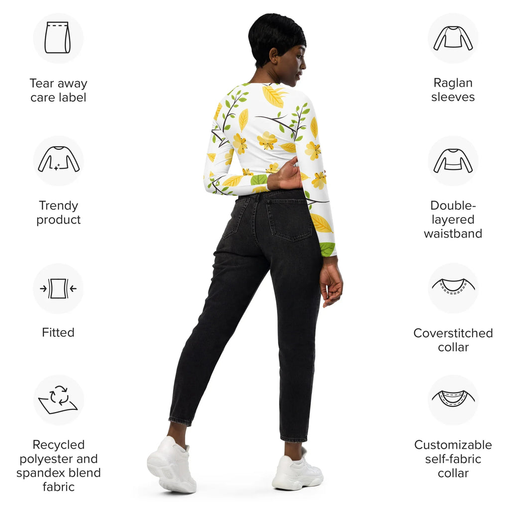 Recycled long-sleeve crop top long-sleeve crop top AwRans Clothing all-over-print-recycled-long-sleeve-crop-top-white-right-back-67bb6eedc51bf
