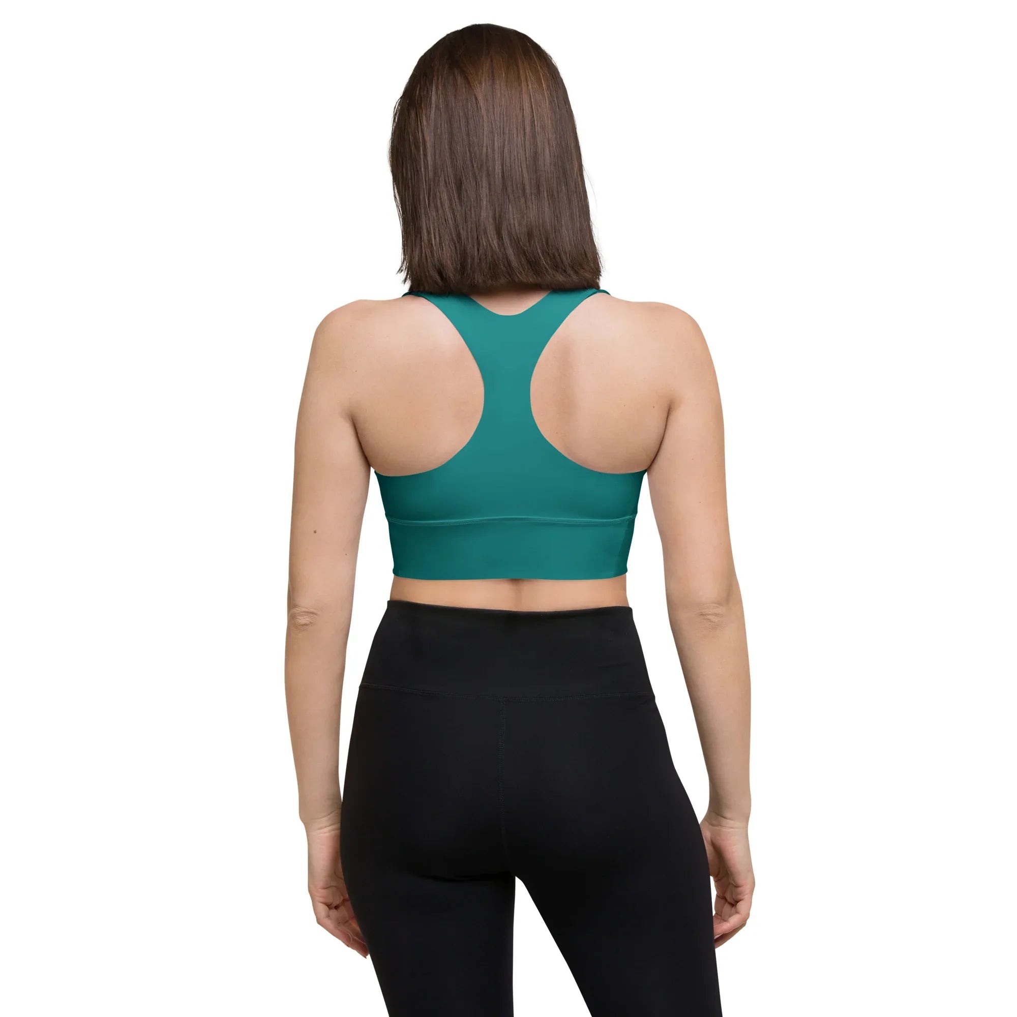 Recycled Longline Sports Bra Sports Bra AwRans Clothing all-over-print-recycled-longline-sports-bra-white-back-67ec19bf5a0fe