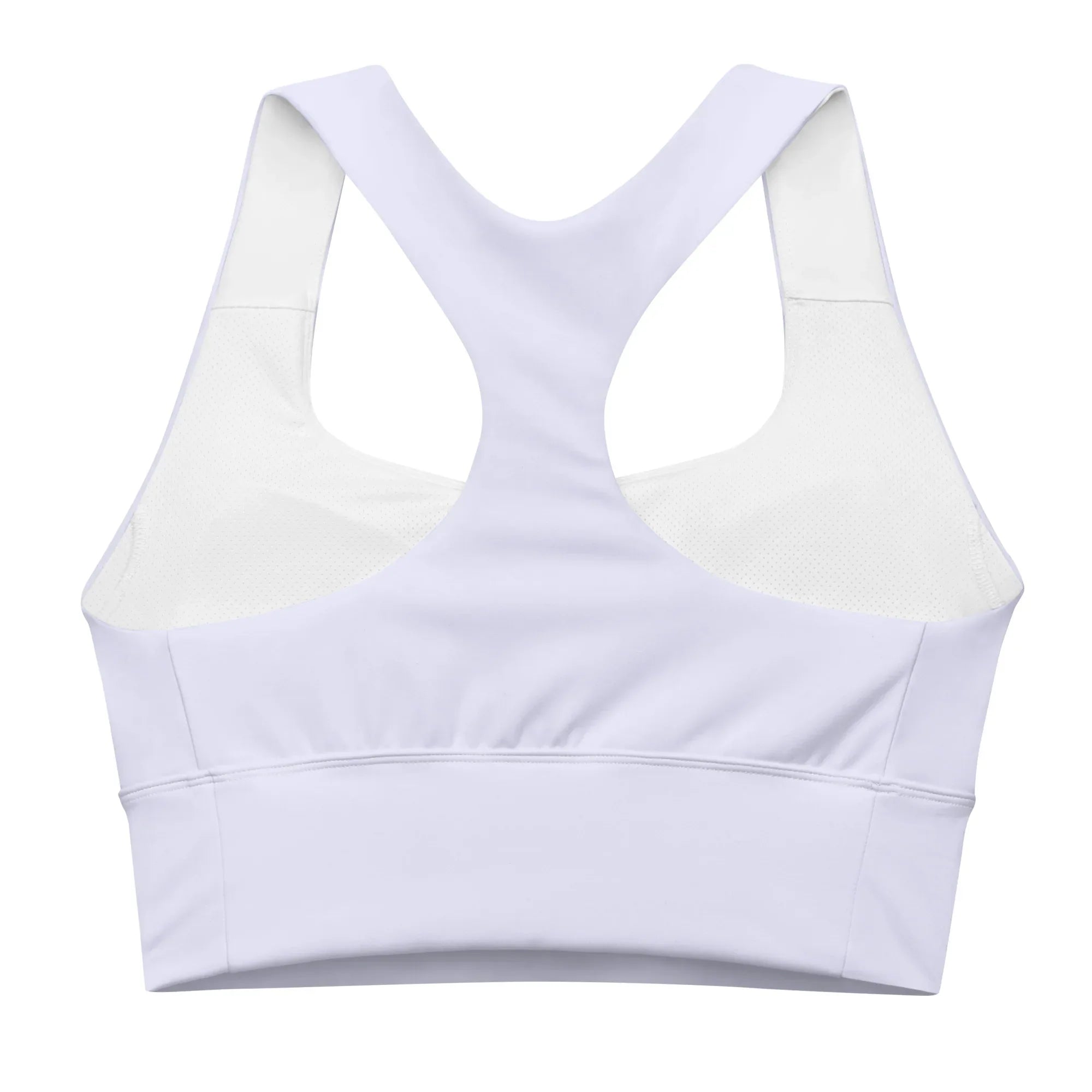 Recycled Longline Sports Bra Sports Bra AwRans Clothing all-over-print-recycled-longline-sports-bra-white-back-67ec1c21982b8
