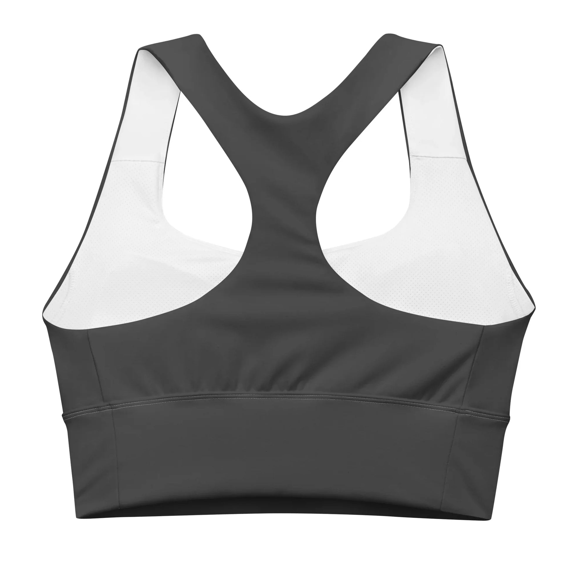 Recycled Longline Sports Bra Black-Onyx - AwRans Clothing