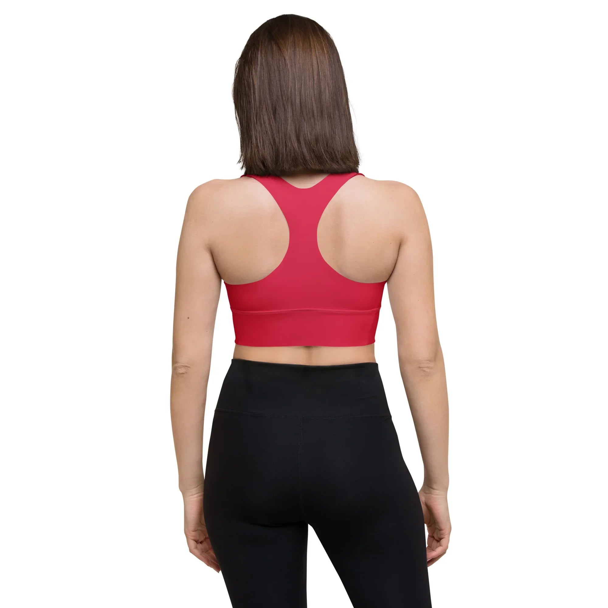 Recycled Longline Sports Bra Sports Bra AwRans Clothing all-over-print-recycled-longline-sports-bra-white-back-67ec1d923a8b0