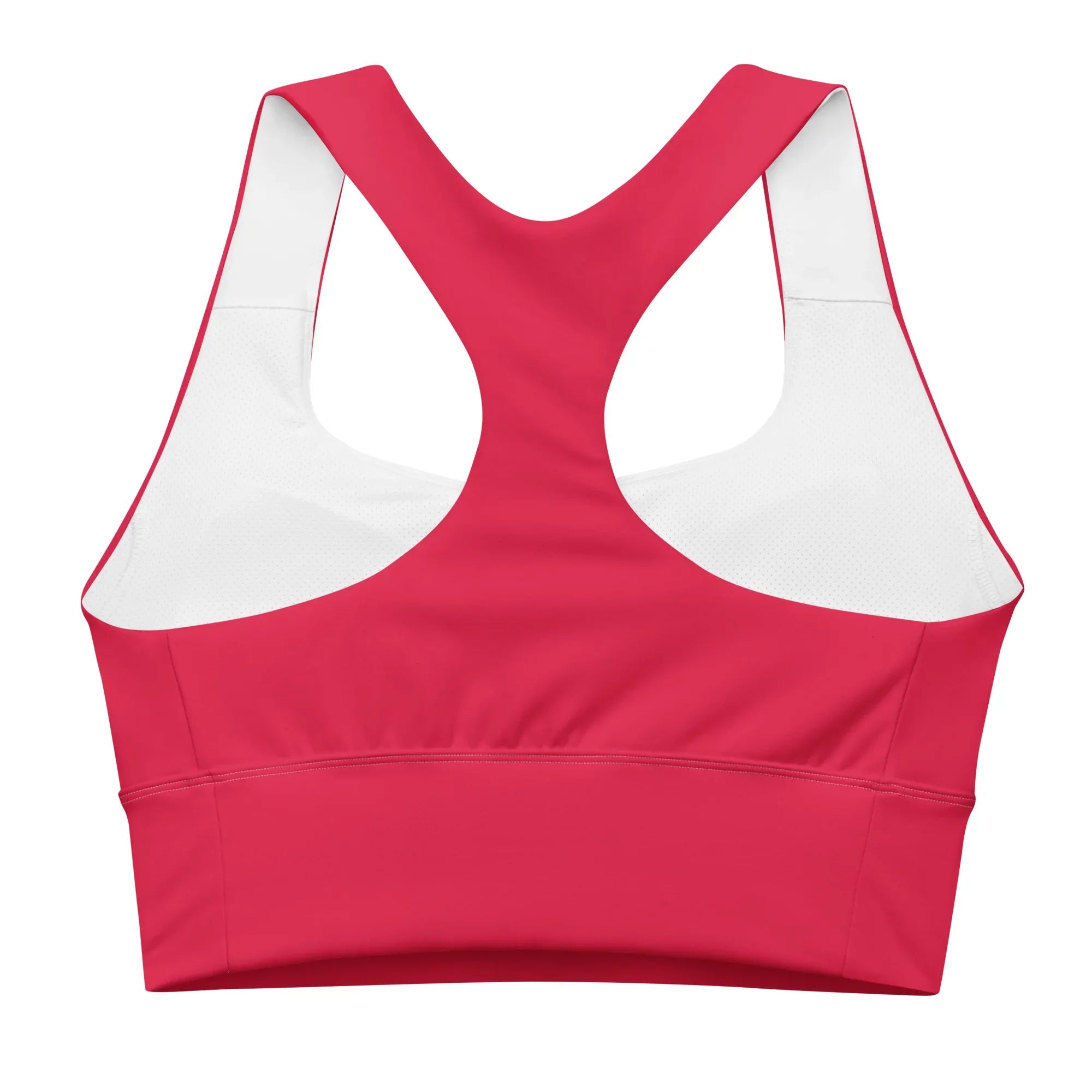 Recycled Longline Sports Bra Sports Bra AwRans Clothing all-over-print-recycled-longline-sports-bra-white-back-67ec1d923bd05